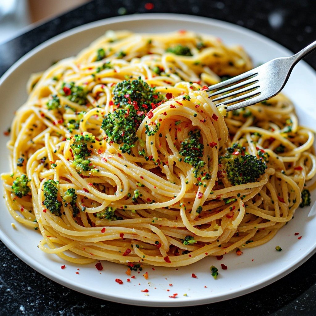 Spaghetti mit Brokkoli und Chili