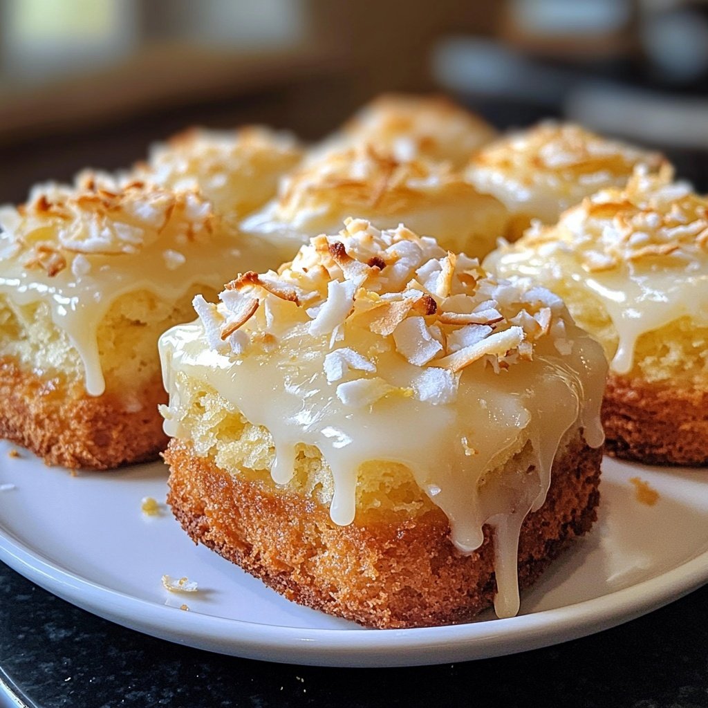 Zitronenkuchen mit Kokos