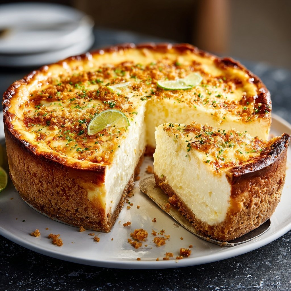 Käsekuchen mit Quark und Limette