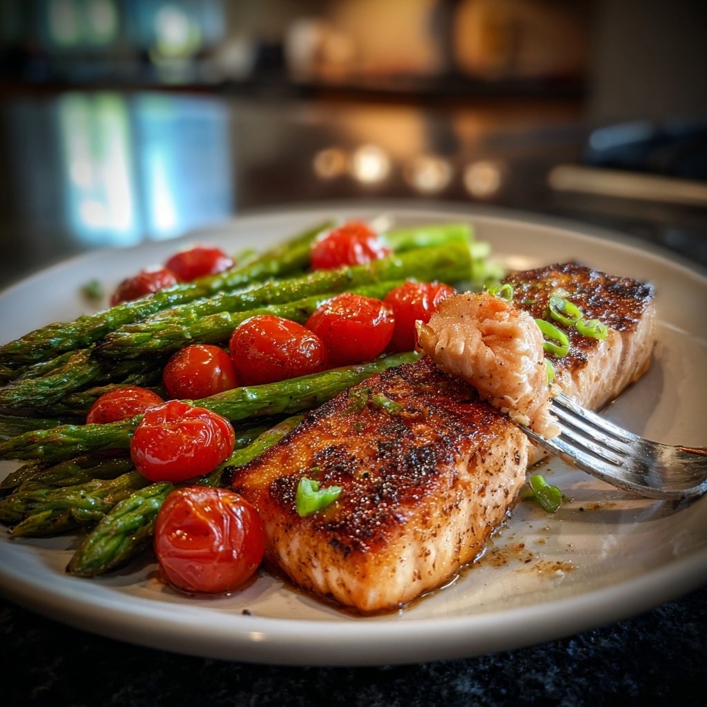 Kalorienarmes Abendessen Mit Lachs Und Gemüse