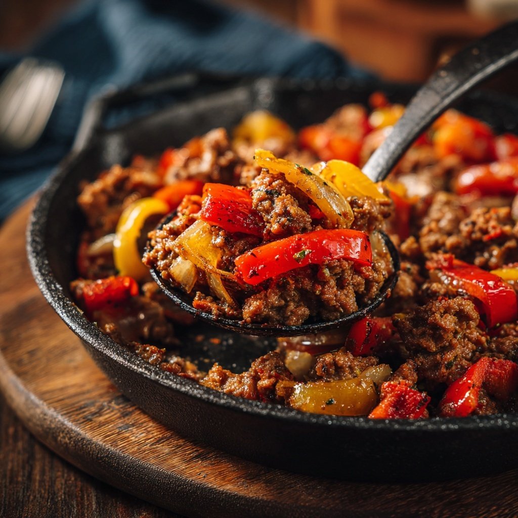 Hackfleisch Pfanne Balkan Style