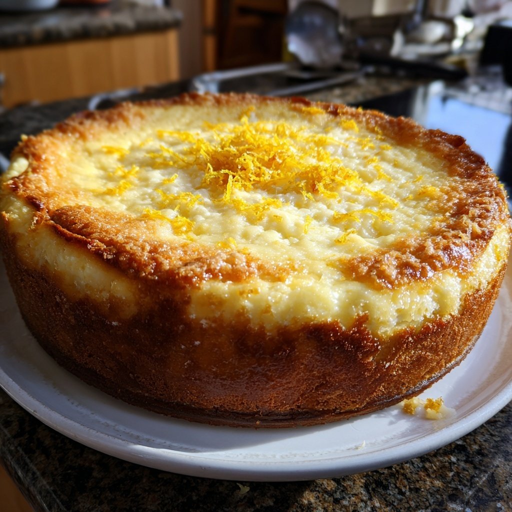 Käsekuchen mit Zitronenabrieb