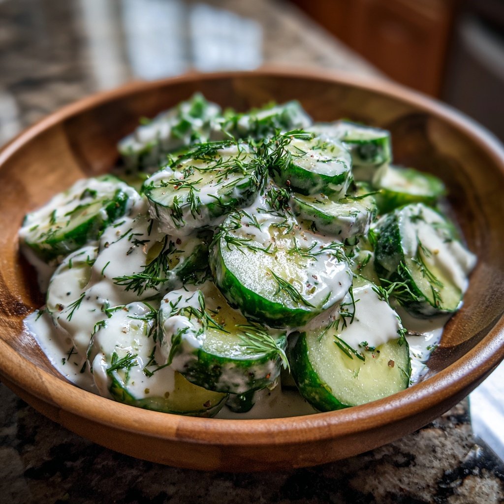 Gurkensalat mit Dill & Joghurt
