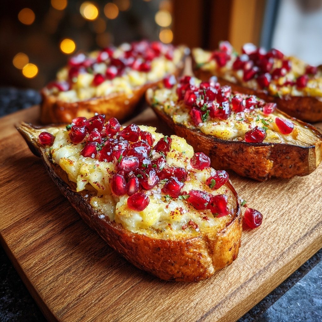 Gefüllte Auberginen mit Granatapfelkernen