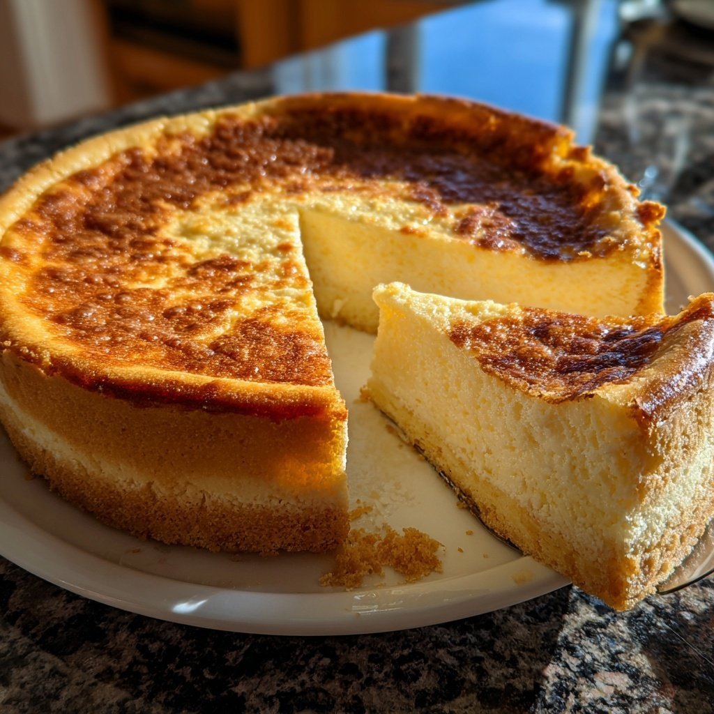 Käsekuchen mit Vanillepudding